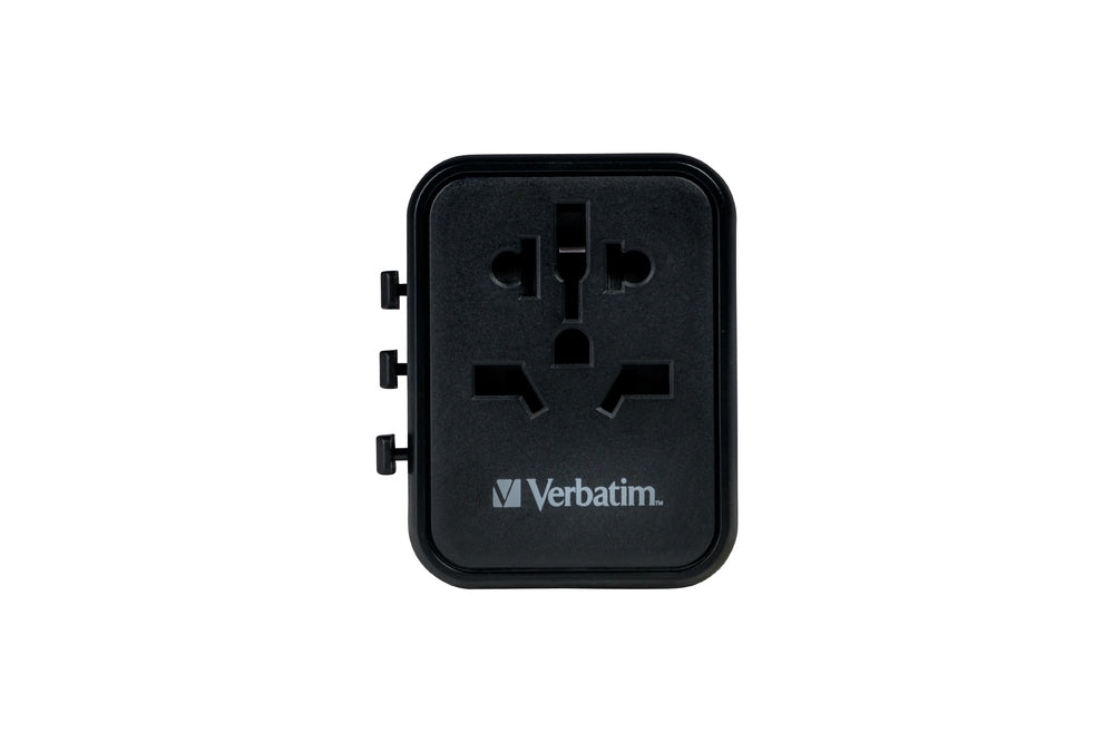 Verbatim UTA-02 Universal Travel Adapter with 1 x USB-C PD 20W / 1 x USB-A QC 3.0