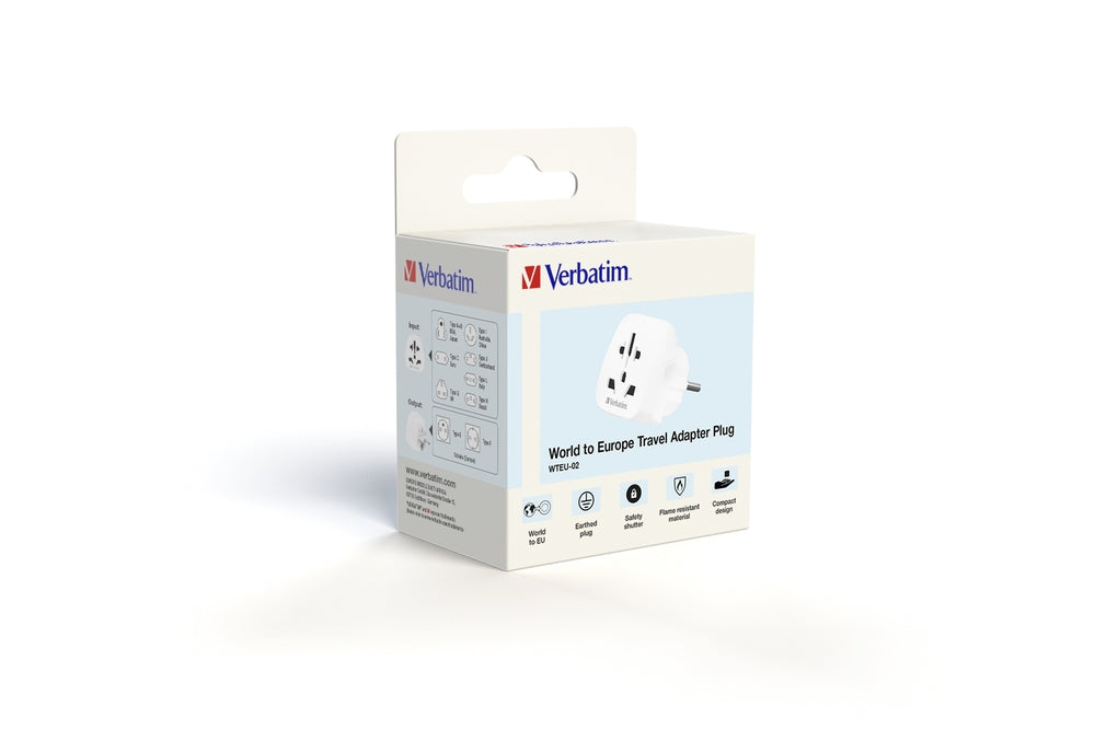 Verbatim WTEU-02 World to Europe Travel Adapter Plug