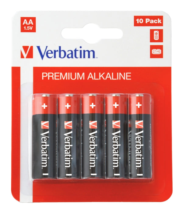 Verbatim ALKALINE BATTERY AA 10 PACK (HANGCARD)