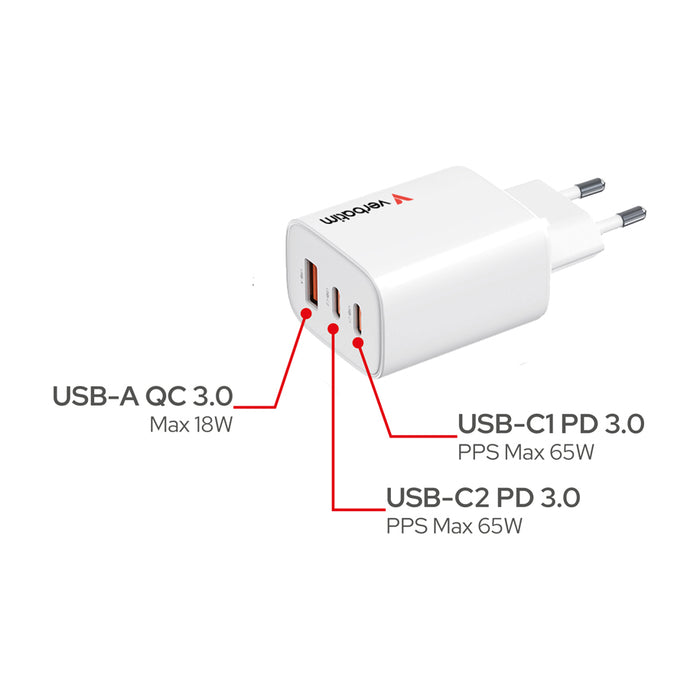 USB Cable Verbatim 32353 65 W White
