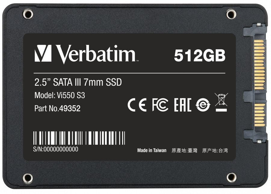 Verbatim Vi550 S3 2.5" SATA III 7mm SSD 512GB