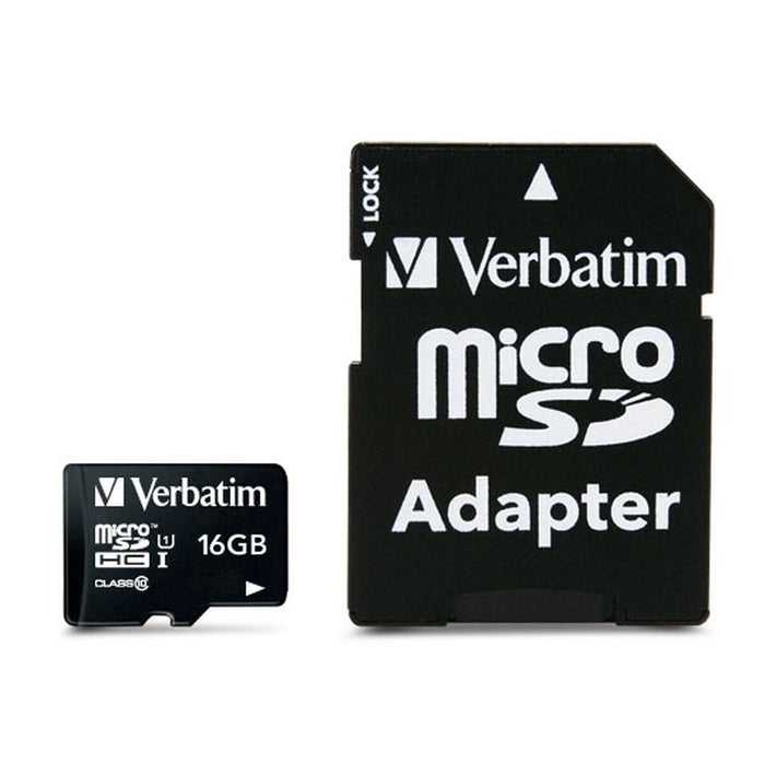 Micro SD Memory Card with Adaptor Verbatim Premium 16 GB