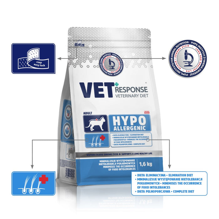 VET RESPONSE Hypoallergenic - dry cat food - 1,6kg