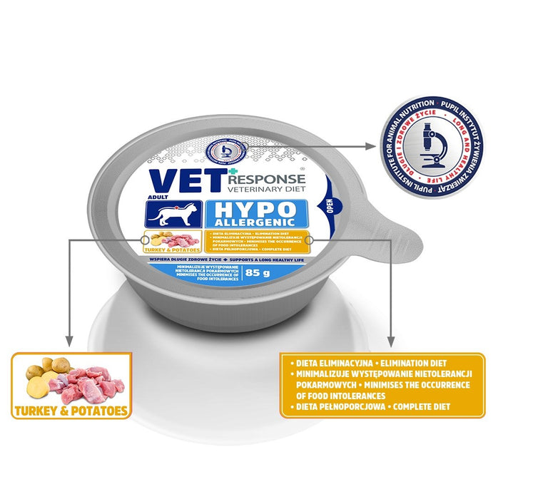 VET RESPONSE Hypoallergenic Turkey - wet cat food - 85g