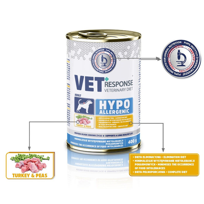 VET RESPONSE Hypoallergenic Turkey - wet dog food - 400g