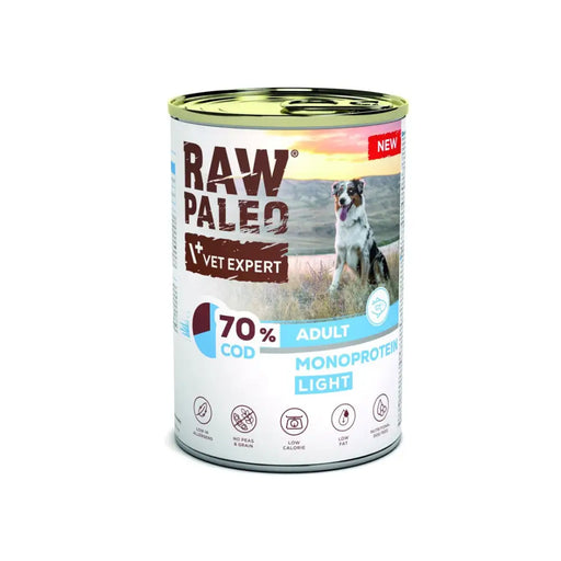 VETEXPERT Raw Paleo Cod Light Monoprotein - wet dog food - 400g - Wet foodDLP-KAM<<<For the dogDLP<<<ActionPL