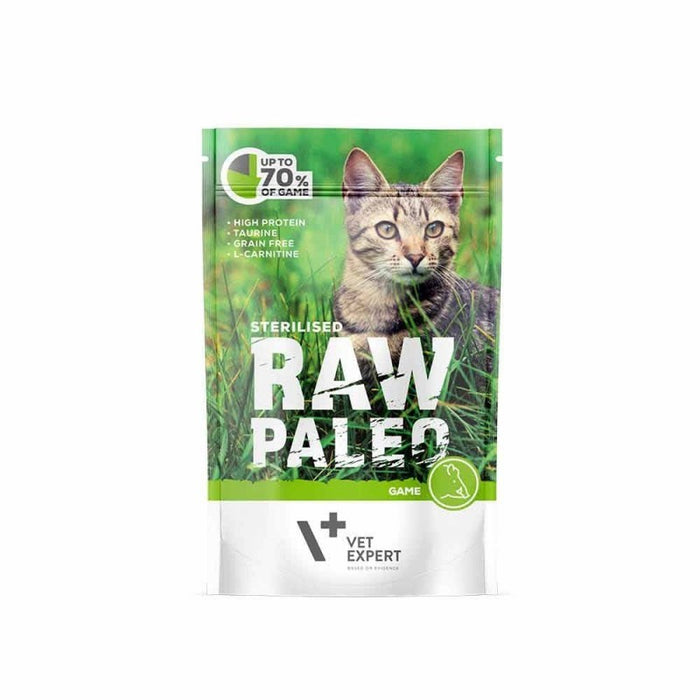 VETEXPERT Raw Paleo Adult Cat Sterilised Game - wet cat food - 100 g