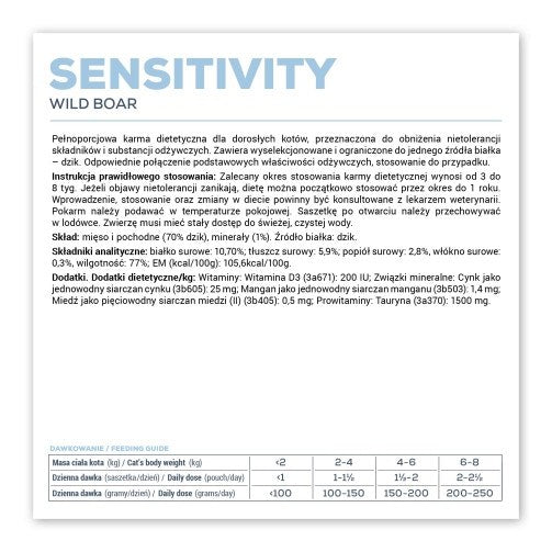 VETEXPERT Veterinary Diet Sensitivity Cat - wet food for cats - 100g