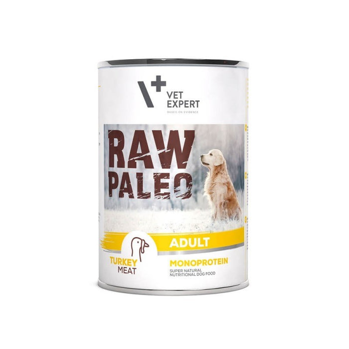 VETEXPERT Raw Paleo Adult Monoprotein Turkey - wet dog food - 400 g