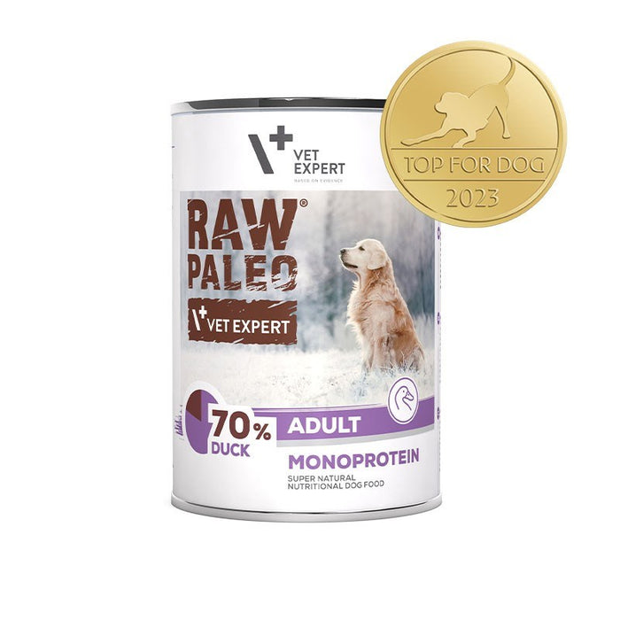 VETEXPERT Raw Paleo Adult Monoprotein Duck - wet dog food - 400 g