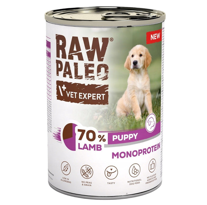 VETEXPERT Raw Paleo Mono Lamb puppy- wet dog food - 400g