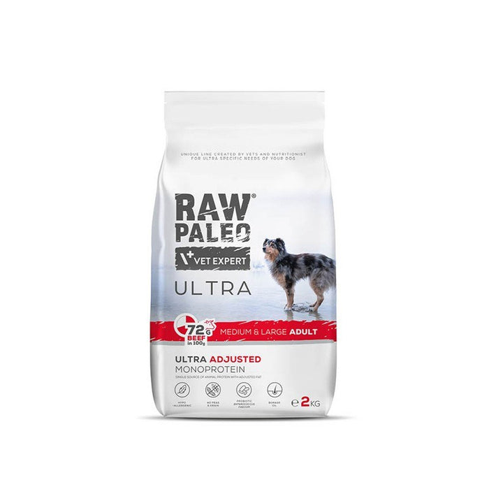 VETEXPERT Raw Paleo Ultra Medium&Large Adult Beef - dry dog food - 10 kg