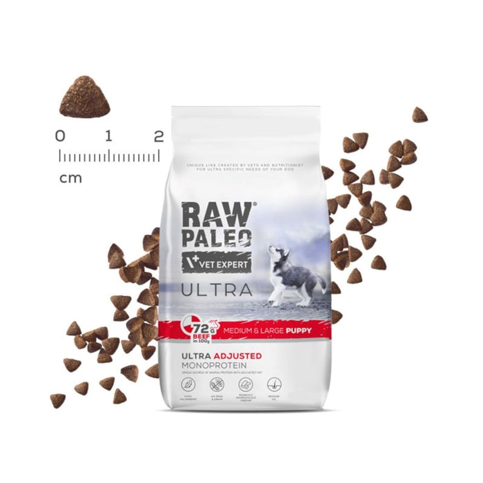 VETEXPERT Raw Paleo Ultra Medium&Large Puppy Beef - dry food for puppies - 10 kg