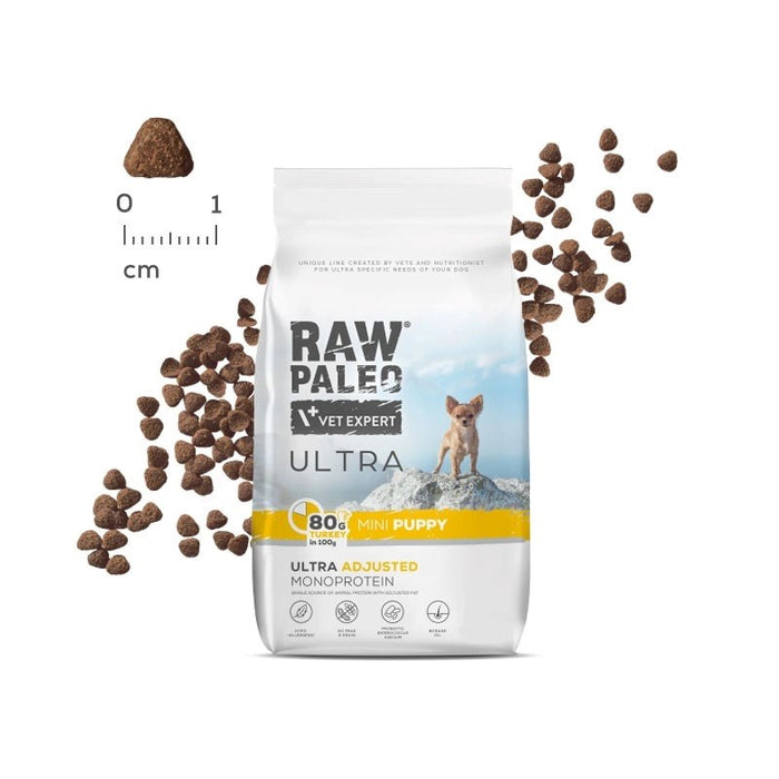 VETEXPERT Raw Paleo Ultra Mini Puppy Turkey - dry food for puppies - 8 kg