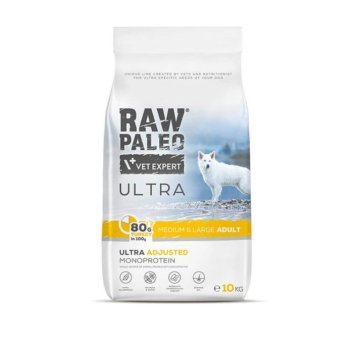 VETEXPERT Raw Paleo Ultra Medium&Large Adult Turkey - dry dog food - 10 kg
