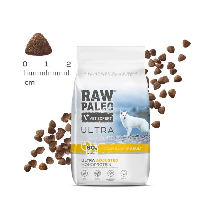VETEXPERT Raw Paleo Ultra Medium&Large Adult Turkey - dry dog food - 10 kg