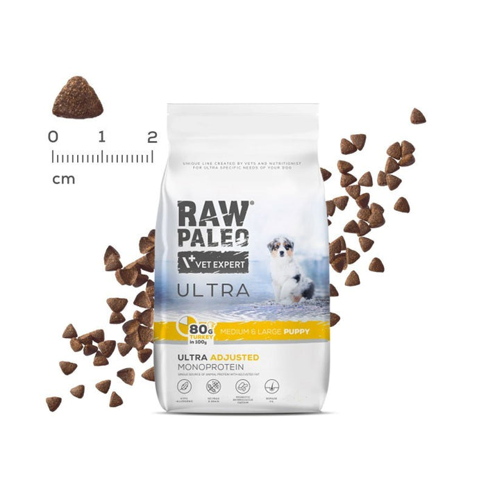 VETEXPERT Raw Paleo Ultra Medium&Large Puppy Turkey - dry food for puppies - 10 kg