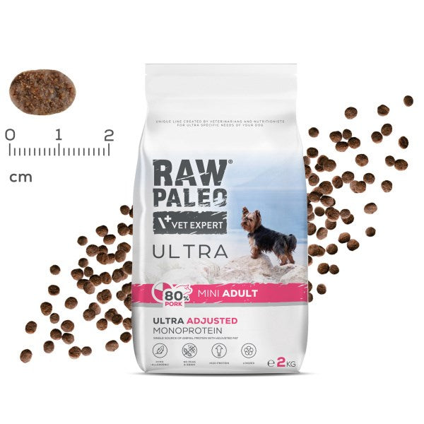 VETEXPERT Raw Paleo Ultra Pork Mini Adult - dry dog food - 2kg