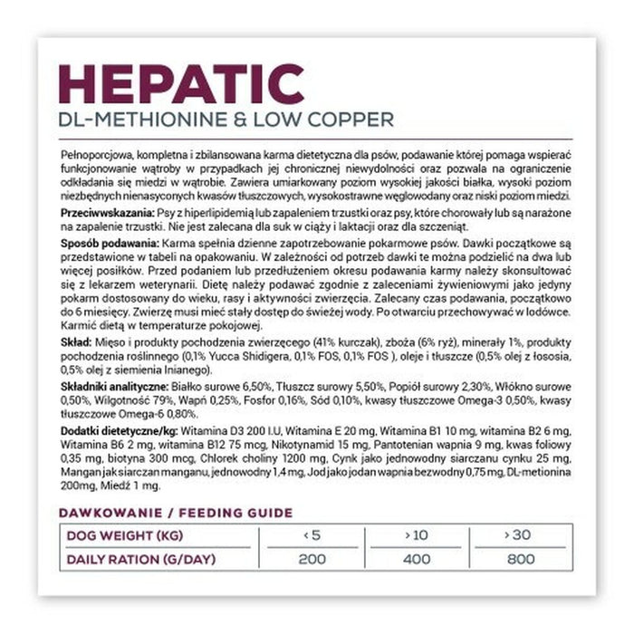 Wet food VETEXPERT Hepatic Dog Meat 400 g