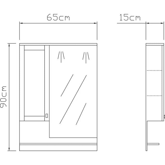 VICARD DUBLIN MIRROR BATHROOM CABINET - Мебели<<<Мебели и огледала за баня<<<Баня<<<Praktiker&&&Мебели за