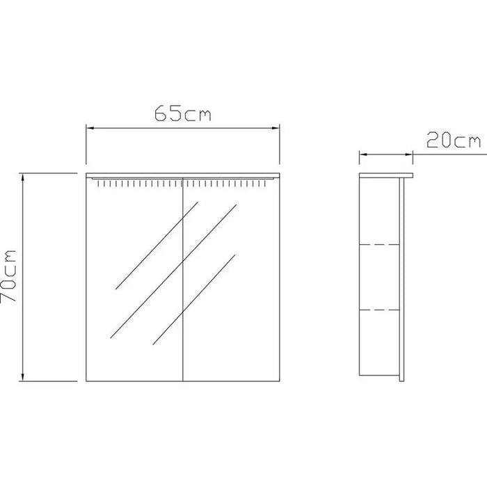 VICARD SARA BATHROOM CABINET WITH MIRROR - Мебели<<<Мебели и огледала за баня<<<Баня<<<Praktiker&&&Мебели за