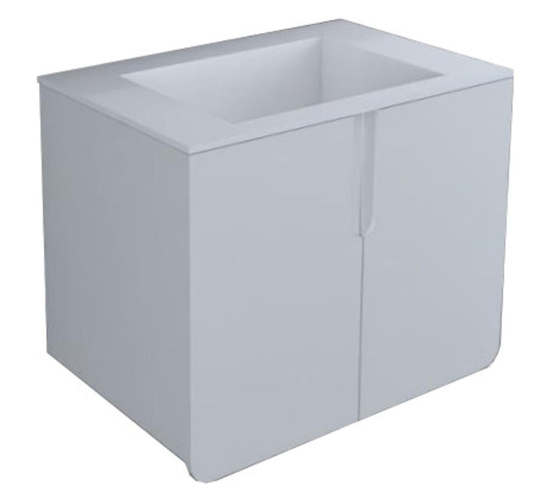 WHITE WITH SINK 60 CM, TWO DOORS SMOOTHLY OPEN