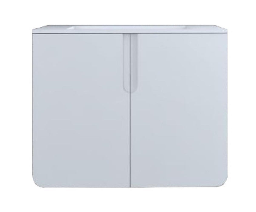 WHITE WITH SINK 60 CM, TWO DOORS SMOOTHLY OPEN
