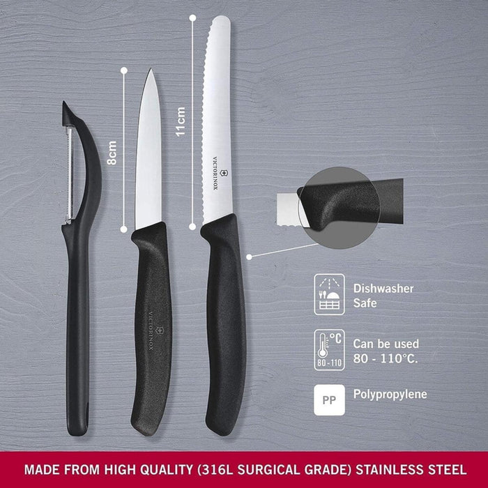 KIT VICTORINOX SWISSCLASSIC PEEL+2 KNIVES