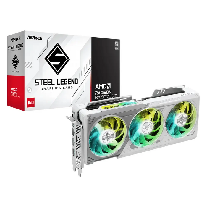 Video card ASRock RADEON RX 9070 XT STEEL LEGEND 16GB GDDR6 - Видео карти<<<Компютърни компоненти<<<ValiAPI&&&Видео