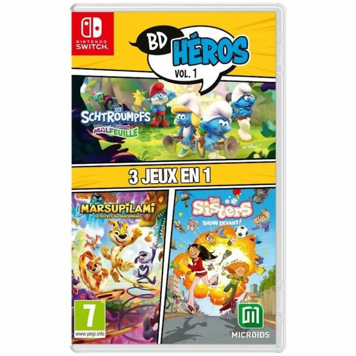 Video game for Switch Microids 3 in 1: Marsupilami + Les Sisters + The Smurfs: Village Party (FR) - Електроника