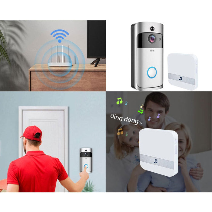 Video intercom bell Homesek 720P intercom connection with a smartphone, night vision, motion detector