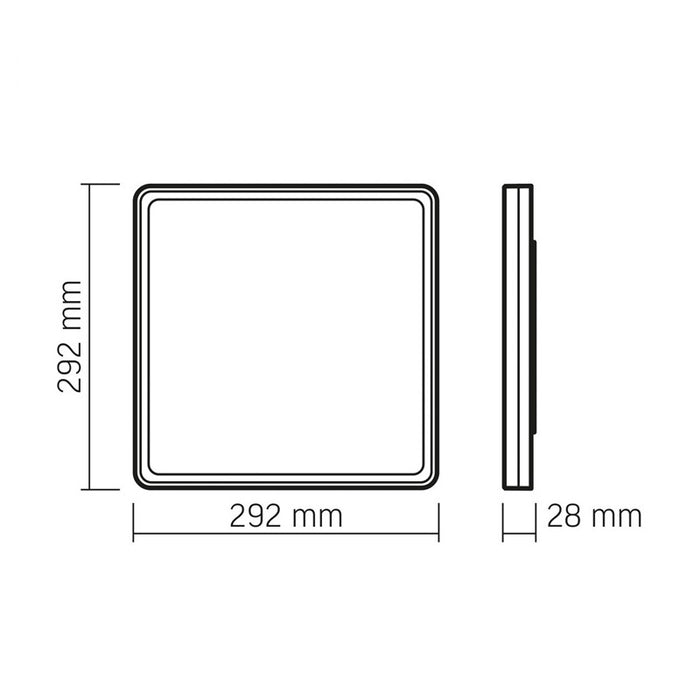 LED LAMP VL-DL3S-244W CEILING SQ 24W/4K/WH VIDEX
