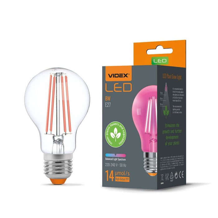 LED LAMP VLE-A60FF-08271 PLANT GROW 8W E27 VIDEX