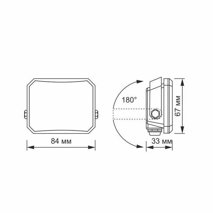 LED SPOTLIGHT VLE-F3-0105B FLOOD 10W/5K VIDEX