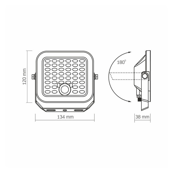 AUTONOMOUS LED SPOTLIGHT WITH SOLAR PANEL AND MOTION SENSOR VL-FSO4-205-S 20W/5K VIDEX