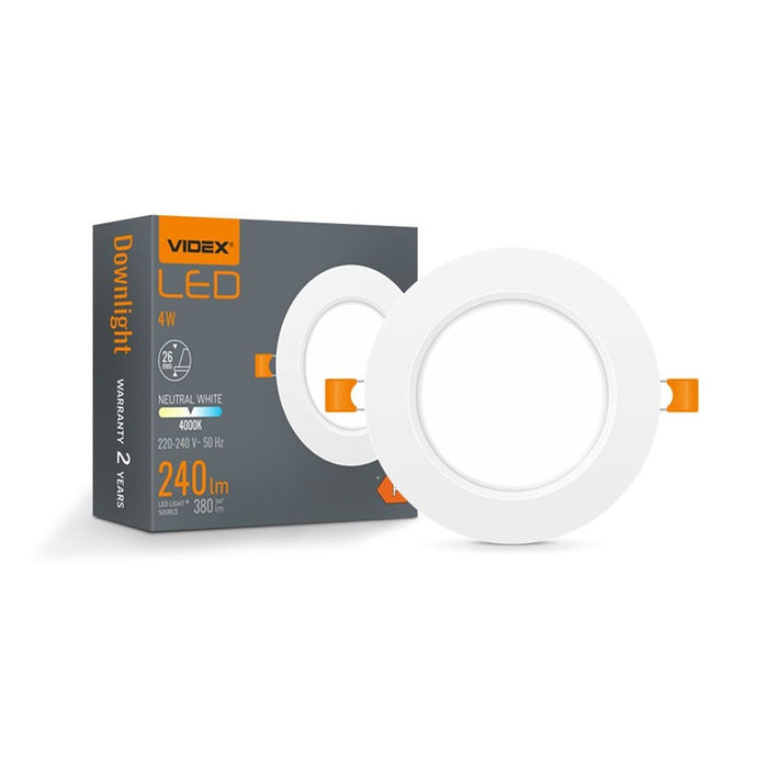 LED DOWNLIGHT VLE-DLBR-044 DOWNLIGHT RD 4W/4K/WH VIDEX