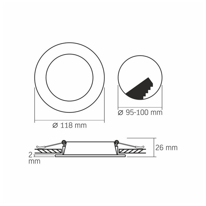 LED LAMP VLE-DLBR-064 DOWNLIGHT RD 6W/4K/WH VIDEX