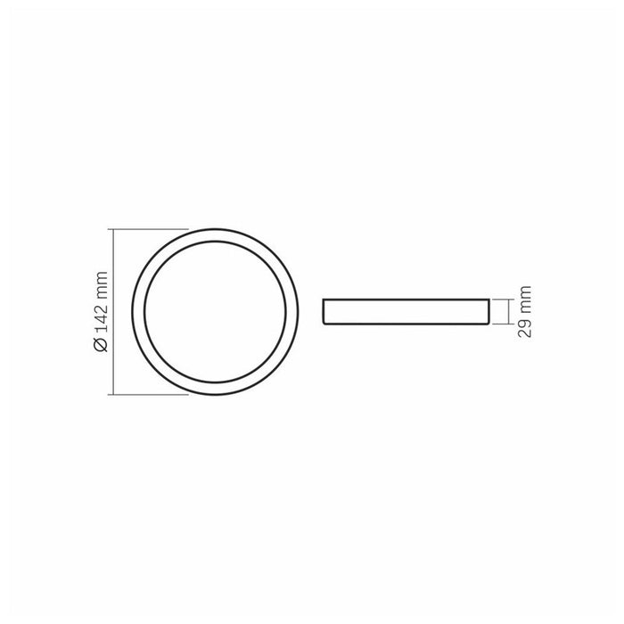 LED LAMP VLE-DLRS-124 SURFACE FRAME RD 12W/4K/WH VIDEX