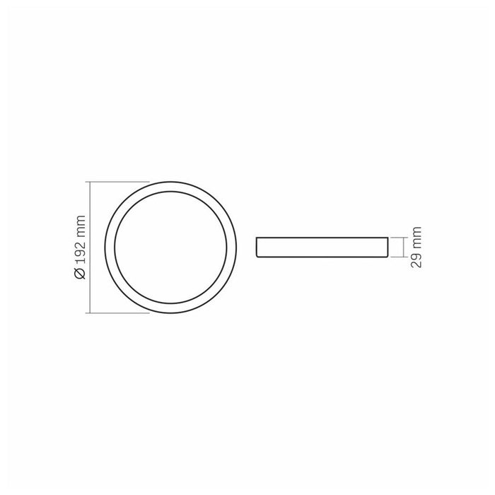 LED LAMP VLE-DLRS-184 SURFACE FRAME RD 18W/4K/WH VIDEX
