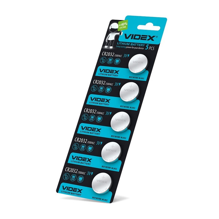 PACK OF 5 CR-2032/5TB/3V VIDEX