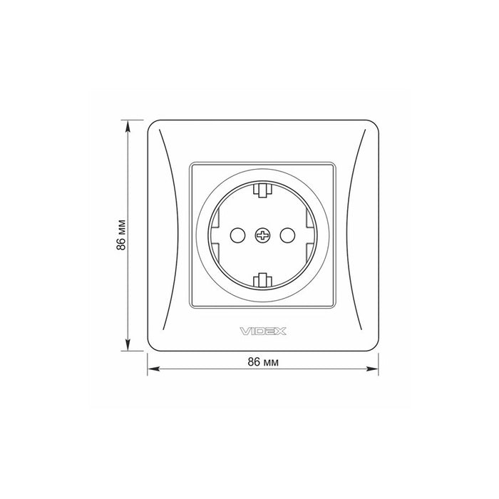 CONTACT SHUKO VF-BNSK1G-BG 16A BINERA VIDEX - GRAPHITE