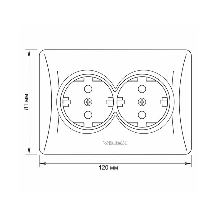 DOUBLE CONTACT SHUKO VF-BNSK2G-W 16A BINERA VIDEX - WHITE