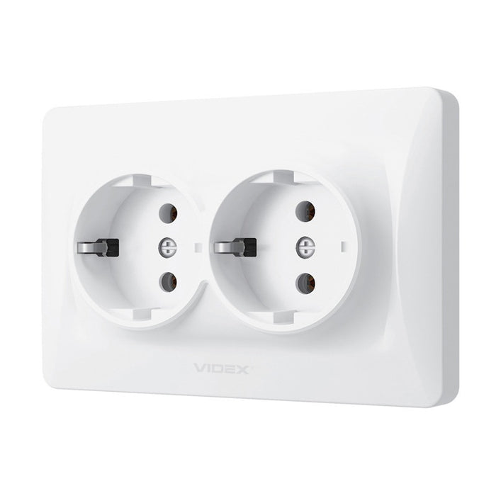 DOUBLE CONTACT SHUKO VF-BNSK2G-W 16A BINERA VIDEX - WHITE