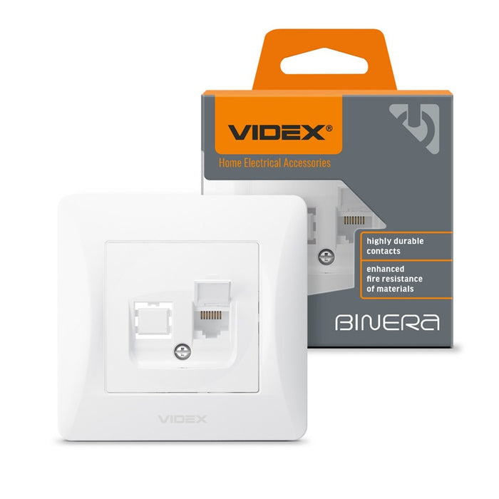COMPUTER OUTLET CAT6 VF-BNSK1PC6-W BINERA VIDEX - WHITE