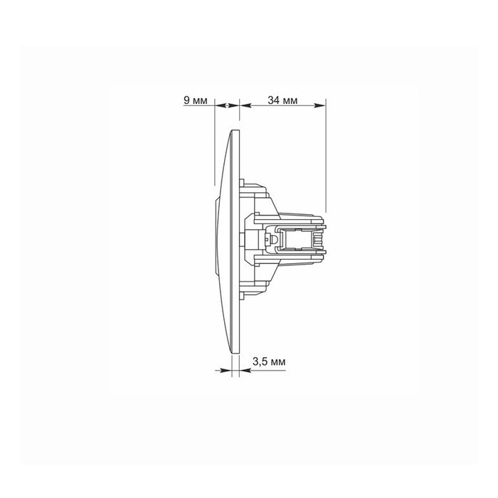 TV OUTLET VF-BNSK1TVME-BG BINERA VIDEX - GRAPHITE