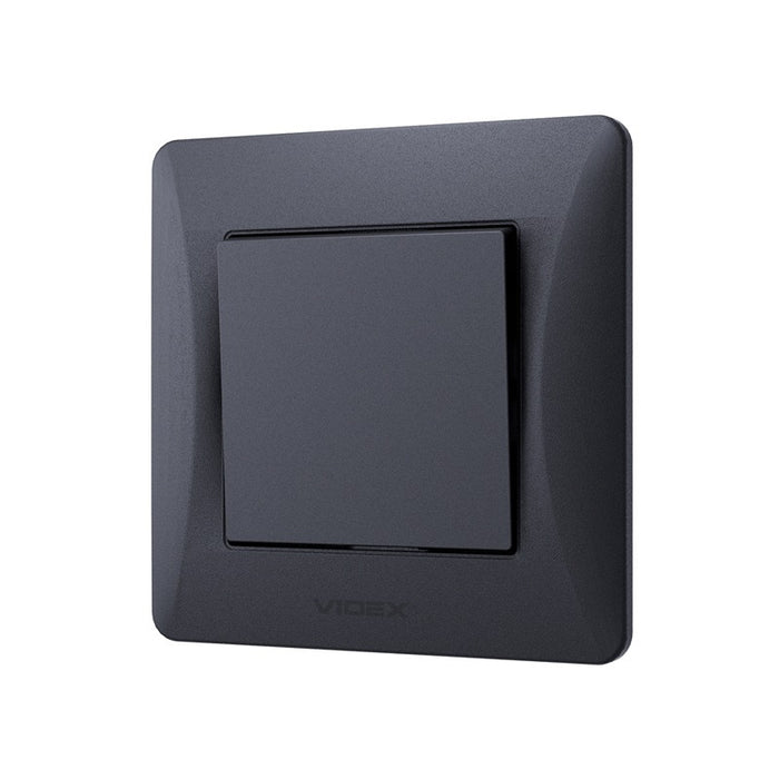 SINGLE POLE SWITCH VF-BNSW1-BG 10A BINERA VIDEX - GRAPHITE
