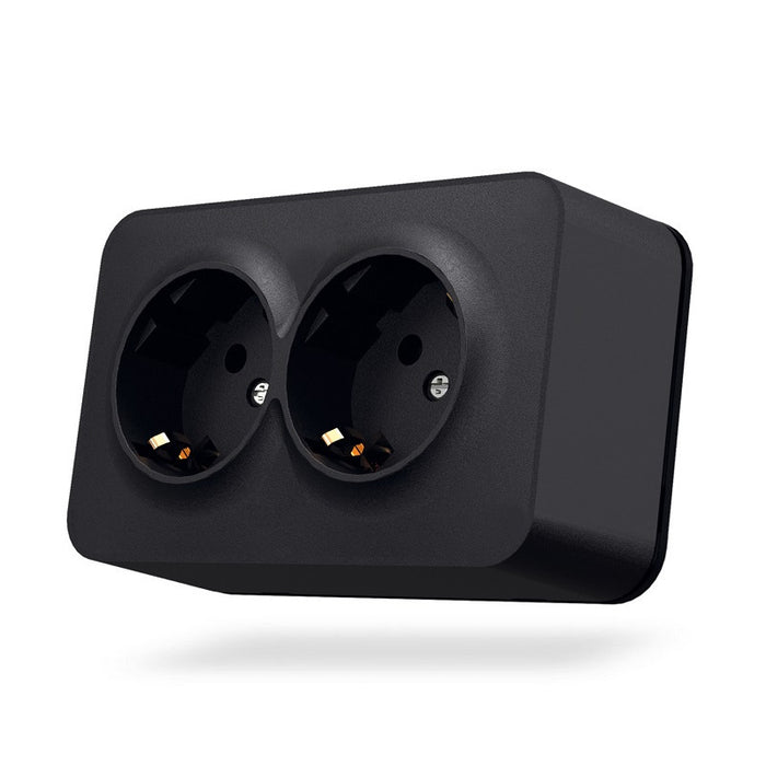 DOUBLE CONTACT SHUKO FOR OUTDOOR MOUNTING VF-BNS22G-BG 16A VIDEX - GRAPHITE