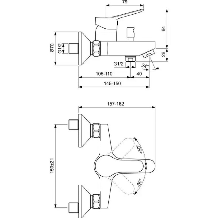 VIDIMA SCORPIO BATH/SHOWER FAUCET - Смесители<<<Смесители и душове<<<Баня<<<Praktiker&&&Смесители за