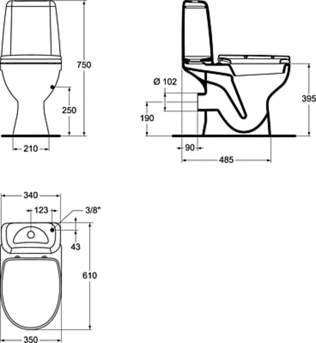 MONOBLOC CORONA REAR DRAIN PPS