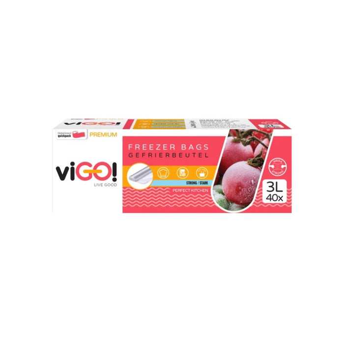 FREEZER BAGS 3 L 40 PCS. PREMIUM VIGO
